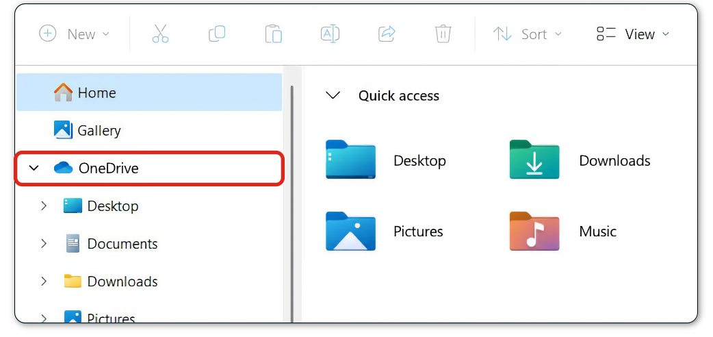 OneDrive folder in File Explorer